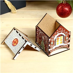 Чайный домик новогодний «Пряничный домик», 10.5×9.5×12 см