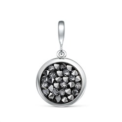 Подвеска из серебра с кристаллом Премиум Австрия цвета хром родированная П-004-012001CHRM