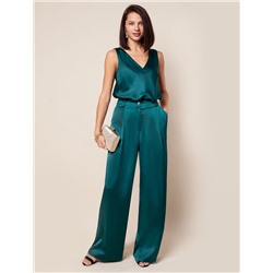 Топ из плотного полуматового сатина, скроенный по косой