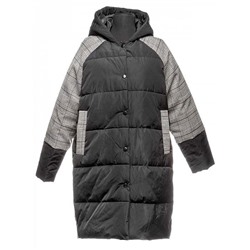 398905/03-01 черн/сер Пуховик женский (XS-L)/5