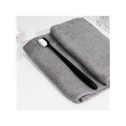 Сверхмягкая зубная щётка, 10000 щетинок, ребристая, чёрная