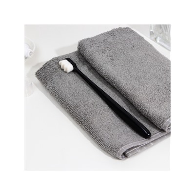 Сверхмягкая зубная щётка, 10000 щетинок, ребристая, чёрная