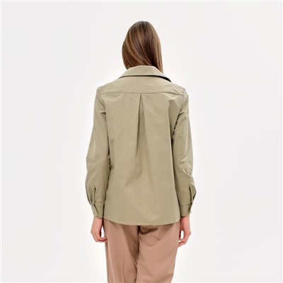 Рубашка женская MINAKU: Classic, зелёная, размер 52