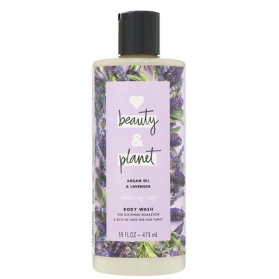 Love Beauty and Planet, Гель для душа Rain, «Аргановое масло и лаванда», 473 мл