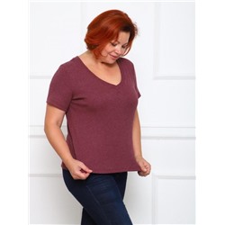 Футболка "Дубль" (Бордовый меланж)