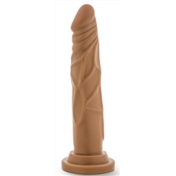 Кофейный фаллоимитатор без мошонки Dr. Skin Realistic Cock Basic 7.5 - 19 см.