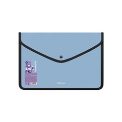 Папка с кнопкой  А4 160мкм 61165 Matt Manga обшитая, с текстильной вставкой непрозрачная ErichKrause