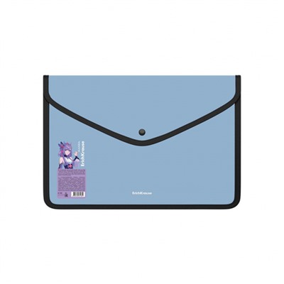 Папка с кнопкой  А4 160мкм 61165 Matt Manga обшитая, с текстильной вставкой непрозрачная ErichKrause