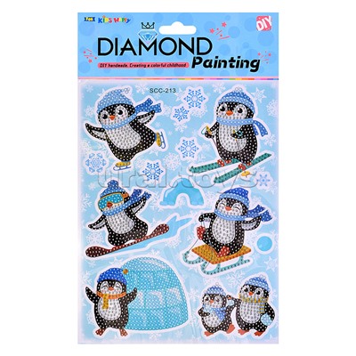 Мозаика алмазная "Приключения пингвинёнка" 17.5*23.5см