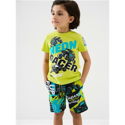 Комплект трикотажный для мальчиков: фуфайка (футболка), шорты