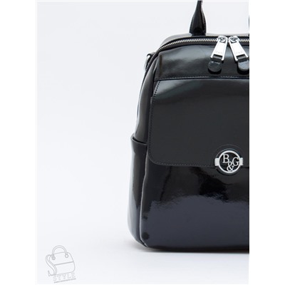 Рюкзак женский кожаный 21023-8 black Polina&Eiterou