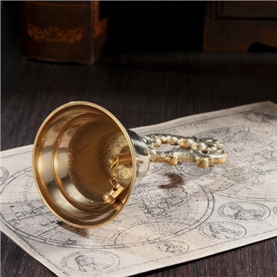 Колокольчик «Узор», 7.5×7.5×17.5 см, латунь