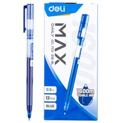 Ручка гелевая Daily Max EG16-BL 0.5 мм синяя, бесстержневая (1504106) Deli