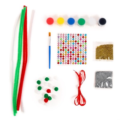 УЦЕНКА Набор для творчества Новогодний подарок 20 основ под раскраску