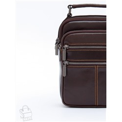 Сумка мужская кожаная 634M brown Fuzhiniao