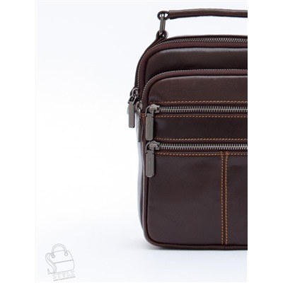 Сумка мужская кожаная 634M brown Fuzhiniao