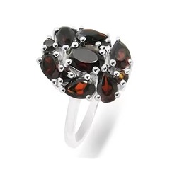 Кольцо из серебра гранат, Асида