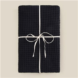 Полотенце вафельное SL HOME: Basic «Дарк Маре» 90×150 см, хлопок 100%, чёрное