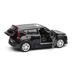 Машина металл KIA soul 12 см, (двери, багаж., черный)инерц, в коробке