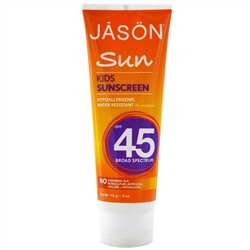 Jason Natural, Sun, Детский солнцезащитный крем, SPF 45, 4 унции (113 г)