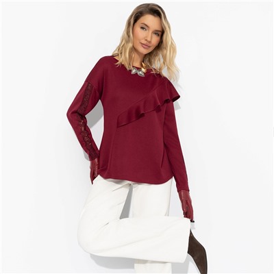 Туника в трендовом цвете, Вам письмо (бордовая)