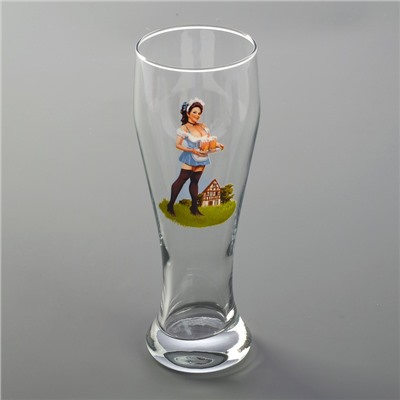 Пивной стакан Pin-up Beer, 500 мл, стекло, рисунок МИКС