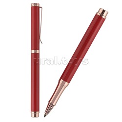 Ручка "Venezia Classico" в картотнном тубусе, 1,0 мм, синяя (корпус красный, футляр черный)