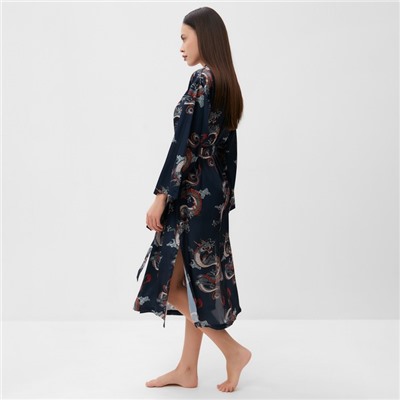 Халат домашний женский KAFTAN «Дракон», размер 44-46, синий