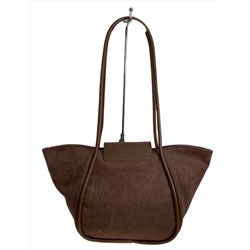 Женская сумка из искусственной замши, цвет шоколад