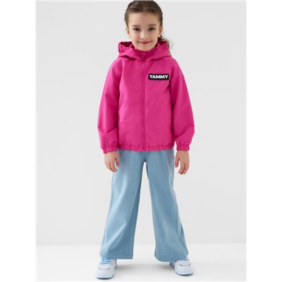 Куртка текстильная с полиуретановым покрытием для девочек (ветровка)