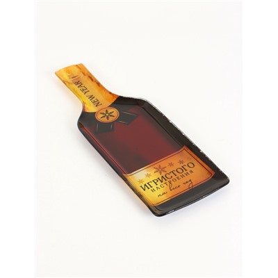 Тарелка новогодняя плоская «Игристого настроения», 12×35 см, стекло