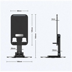 Держатель для мобильного телефона из алюминиевого сплава, держатель для настольного телефона, планшета, регулируемый вверх и вниз, 360С поворот