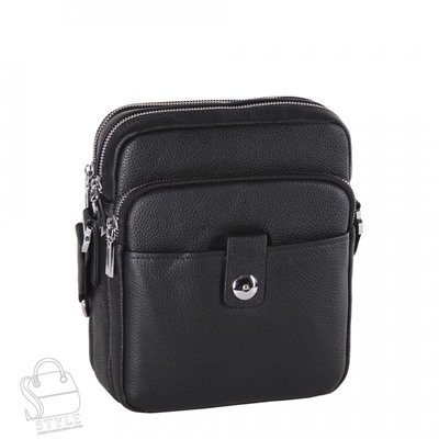 Сумка мужская кожаная 2601H black Heanbag
