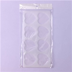 Форма для шоколада «Сердечки», силикон, 8 ячеек, 23.5×11.5×0.3 см, прозрачная