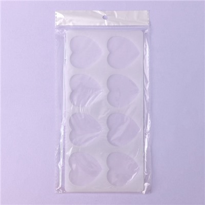 Форма для шоколада «Сердечки», силикон, 8 ячеек, 23.5×11.5×0.3 см, прозрачная