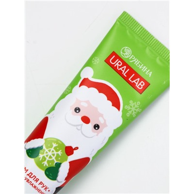 Подарочный набор в новогоднем носке «Дед Мороз», крем для рук, бомбочка для ванны и пилка для ногтей, URAL LAB