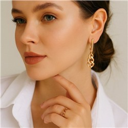 Комплект в виде цепочек, ювелирная бижутерия коллекция "Дубай" покрытие позолота, арт.215.529-19