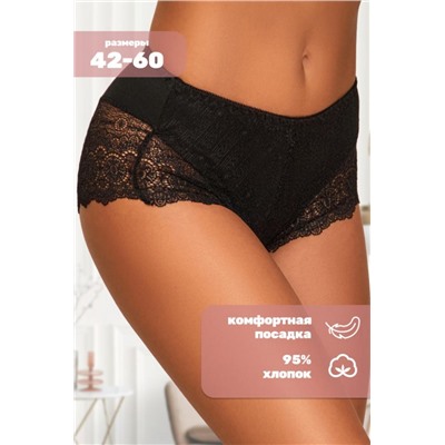 Трусы с кружевом 8023 HoneyFormat 1 шт. (Черный)