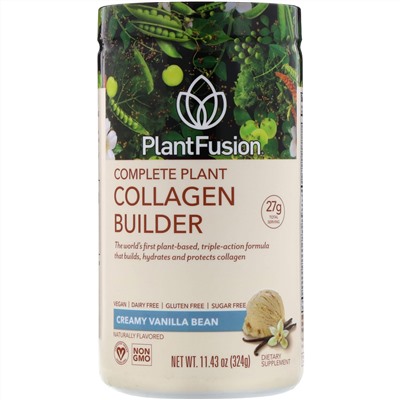 PlantFusion, комплексная добавка с растительным коллагеном, со вкусом ванили, 324 г (11,43 жидк. унции)