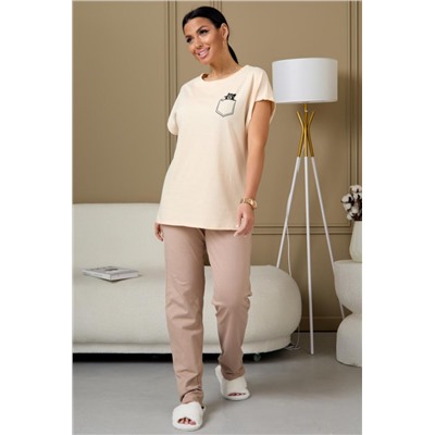 Пижама женская Змейка 46673 ТМ MODALINA (Енот)