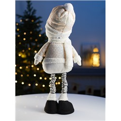 Фигура текстиль «Снеговик» 55-84 см, телескопические ножки, 1 LED, от батареек LR1130×3, свечение тёплое белое
