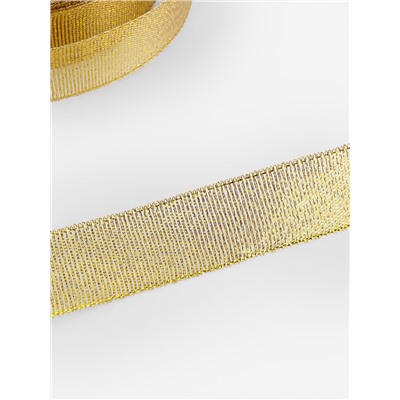 Лента парчовая, 20 мм, 23±1 м, цвет золотой