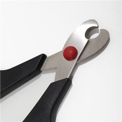 Ножницы-когтерезы средние с упором для пальца, 13.5×6.5×0.8 см, эконом, МИКС