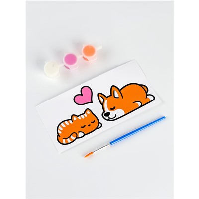 Набор для творчества. Кружка под роспись «Буся и Лапуся»