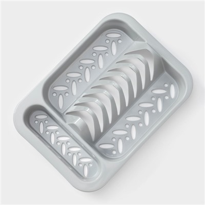 Сушилка для посуды, 33.5×24×5.5 см, серая