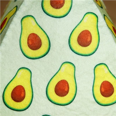 Шапка для бани и сауны «Авокадо», полиэфир, шерсть