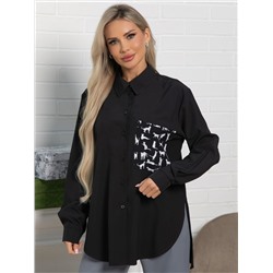 Рубашка Паола (черная) Б15481-8М