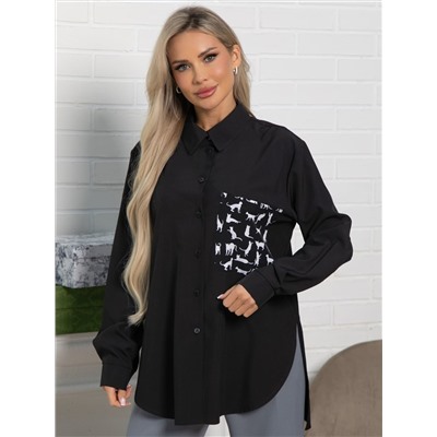 Рубашка Паола (черная) Б15481-8М