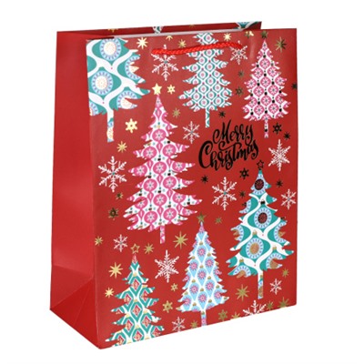 Пакет подарочный 18x23x10см / 5380M /уп 12/720/Новый год