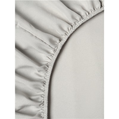 Простыня на резинке 2-спальная LoveLife, 160×200+25 см, зелёная, жатка